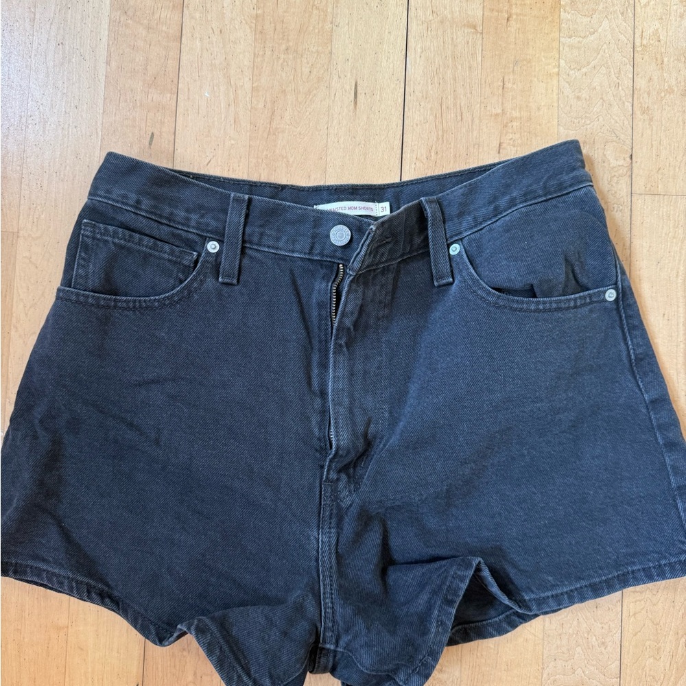 Women's Black Denim Shorts